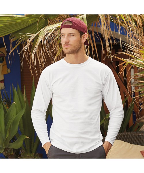 Plain long sleeve tee Super premium FRUIT of the LOOM 190 GSM